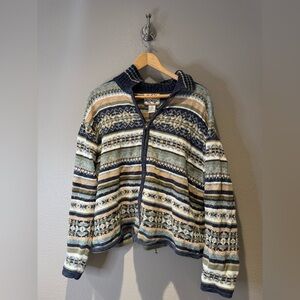 Vintage Heirloom Collectibles Full-Zip Knit Sweater - Size XL